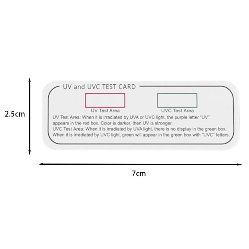 VOANZO UV Test Cards 10Pcs UV Test UVC UVA Light