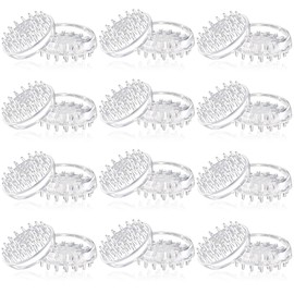 Jetec 24 Pieces Carpet Protectors Spiked Caster Cups Round Furniture Caster Cups Spiked Carpet for Furniture Legs, Sofas, Tables, Chairs