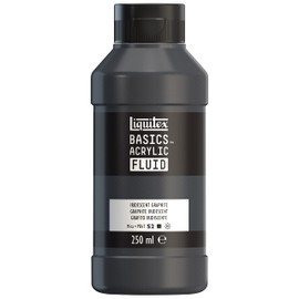 Liquitex Basics Acrylic Fluid Acrylic Paint with Flowing Consistency, Quick Drying, Non-Fading, Waterproof, Water-Based, 8870439, 250 ml Bottle, Iridescent Graphite