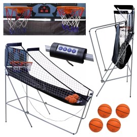 ZENY Indoor Basketball Arcade Game Double Electronic Hoops shot 2 Player W/ 4 Balls