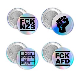 Set Hologramm Buttons Politische Statements | 25mm