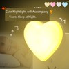 Cute Night Lights, Heart Shape Nursery Nightlight with Light Sensors,