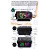 YHFITN Large Screen RGB Colorful Alarm Clock Perpetual Calendar FM