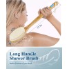 POPCHOSE Back Scrubber for Shower, Long Handle Soft and Stiff