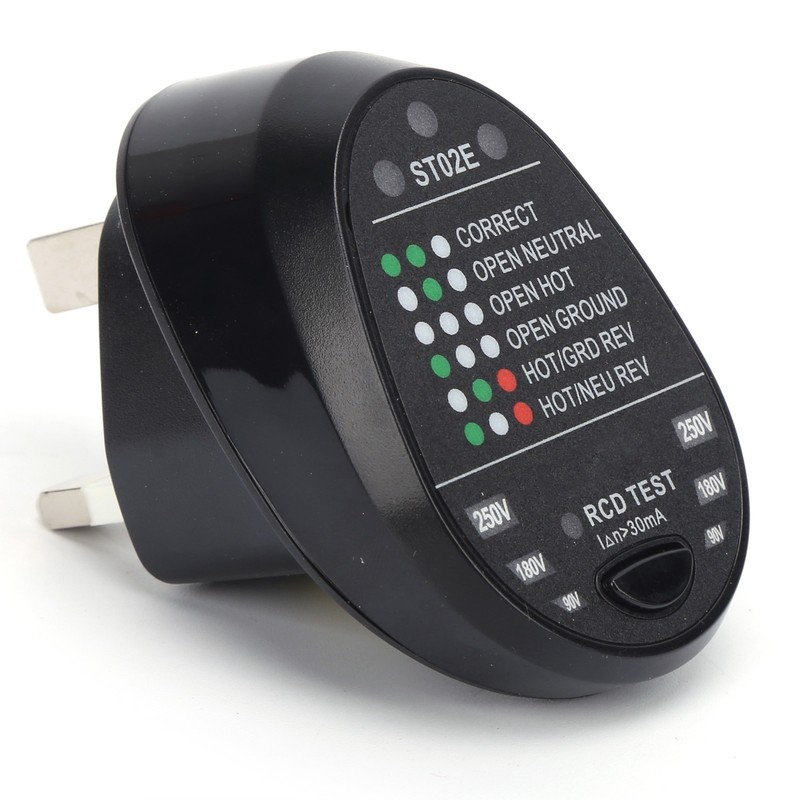 ST02E Socket Tester with LED Display Power Polarity Detector for