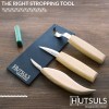 HUTSULS Leather Strop Honing Sharpener Knife Chisel Stropping Polishing Compound