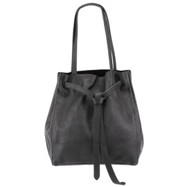 SH Leder ® Sandra G535 Women's Genuine Cowhide Leather Shopper with Bow and Inner Pocket in Many Colours Shoulder Bag Handbag 29 x 33 cm, black