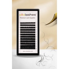 OLLOLASHES Eyelash Extension B C CC D J Curl Mix 5-20mm 0.03 0.05 0.07 0.15 Super Matte Classic Lash Extensions Professional Supplies for Lash Techs (D-0.15, 8-15mm)