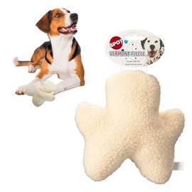 SPOT 8in Vermont Style Fleece Chewman Dog Toy – Soft Plush Squeaky Comfort Toy for Small & Medium Dogs and Puppies – Safe for Light Chewers – No Plastic Parts – Calming Cuddly Pet Toy