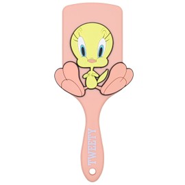 Tweety Looney Tunes Large Plastic Flat Salmon Hair Brush
