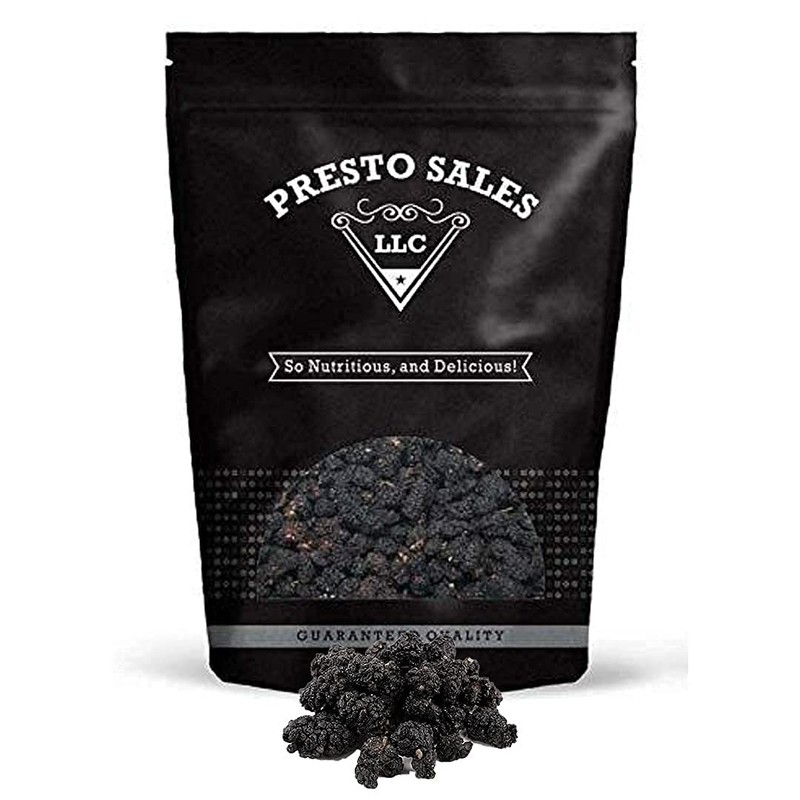 Mulberries, "FRESH" Dried Black - No sugar added, Delicious, Quality,