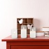 Stonebriar Set of 3 LED Pillar in Clear Glass Hurricane