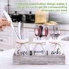 Tiangrid 4 Pcs Mason Jar Utensil Holder Silverware Caddy Glass