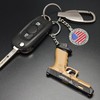 OPYLO Mini Gun Keychain, Tiny Keychain Guns Shape Pendant, Pistol