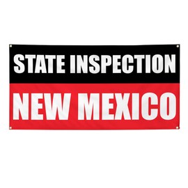 Vinyl Banner Multiple Sizes State Inspection New Mexico Business Outdoor Weatherproof Industrial Yard Signs White 4 Grommets 12x30Inches