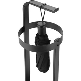 J JACKCUBE DESIGN JackCubeDesign - Soporte para paraguas de acero para entrada, ahorro de espacio, organizador para puerta delantera (negro) - MK444A