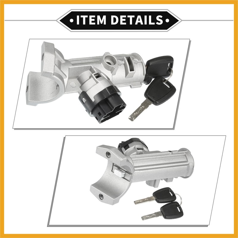 Partuto Ignition Lock Cylinder Kit Compatible for Citroen Relay 2006-Now