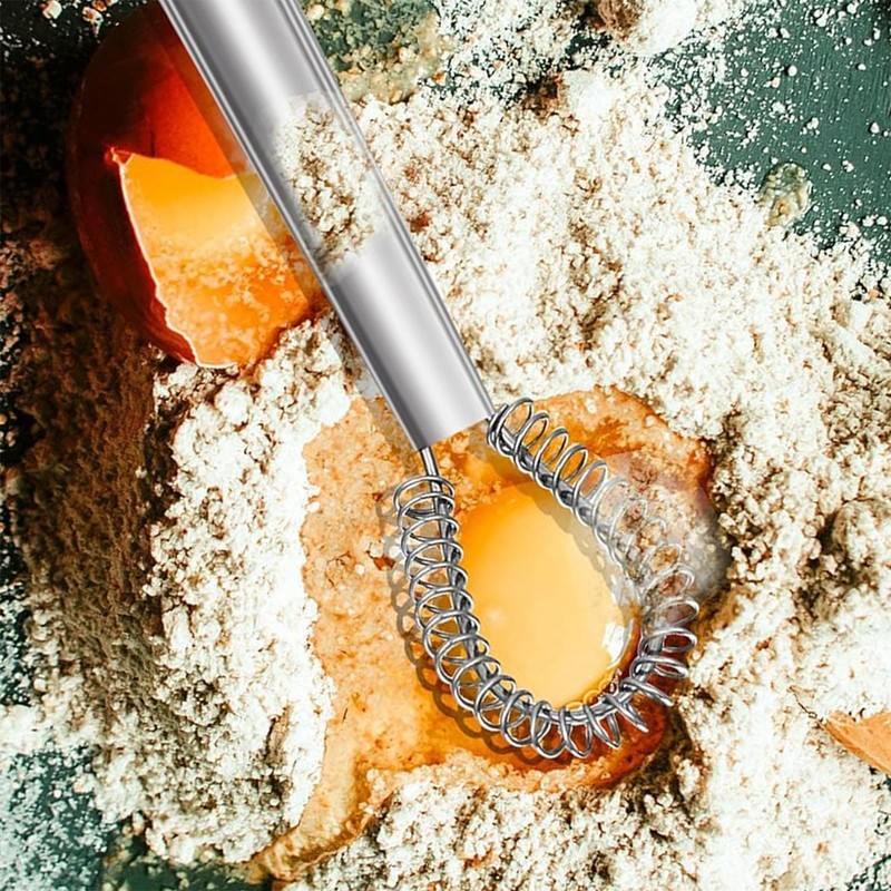 Magic Flat Manual Hand Whisk Stainless Steel Egg Beater Mixer