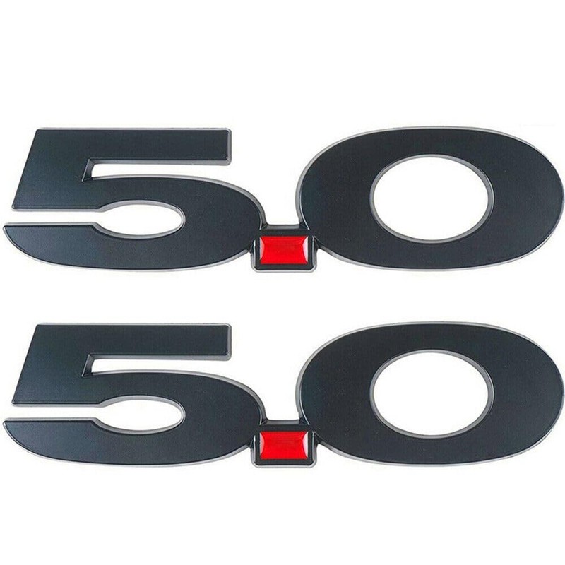 Pair Set 5.0 Liter Door Fender Emblem Badge Right Left