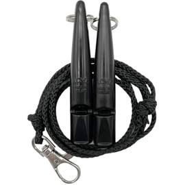 ACME Dog Whistle No. 210.5 with Whistle Band | Double Pack | 2 Whistles Including 2 Bands | Ideal for Recall - Loud and Far-reaching (Black + Black)