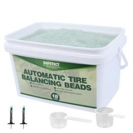 Safetect Tire Balance Beads 288oz Balancing Beads for Car, Tempered Glass Tire Beads for Balance for Trucks, Trailer, Off-Road Vehicles, with Tire Tread Depth Gauge