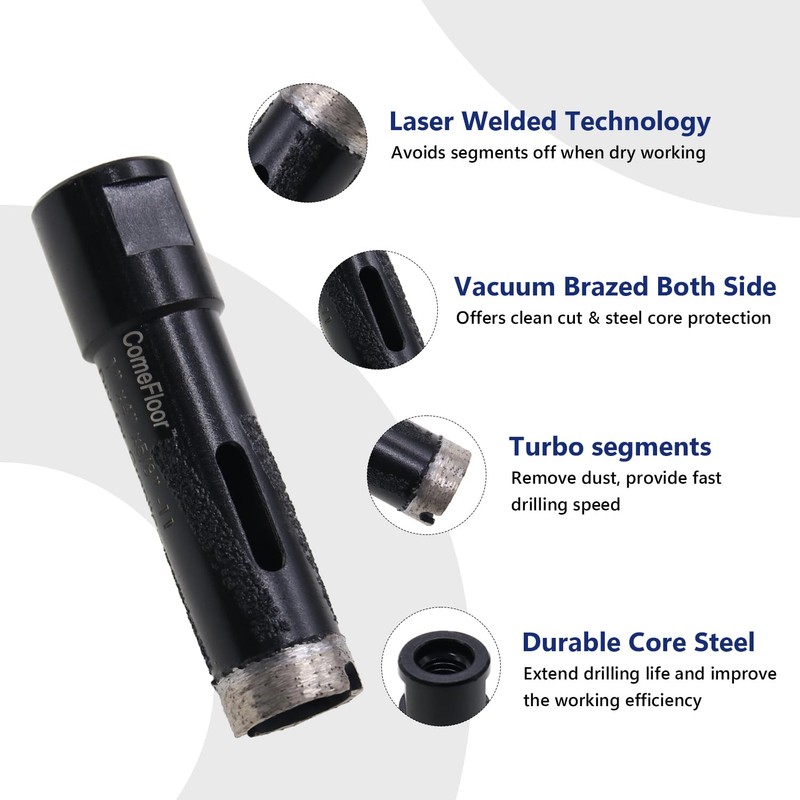 Diamond Core Drill Bits for Hard Stone Concrete Granite Marble,