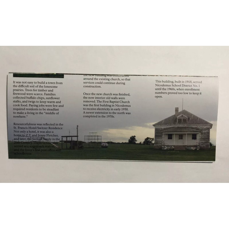 Nicodemus National Historic Site Park Unigrid Brochure +Walk Tour NEWEST