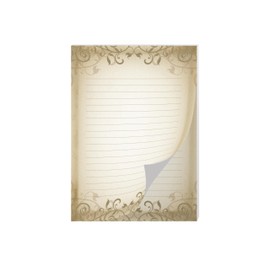 Letter Paper Vintage Papyrus Old Paper Letter Pad for Boys Girls Children and Adults Gift (A4 Pad with 25 Sheets)