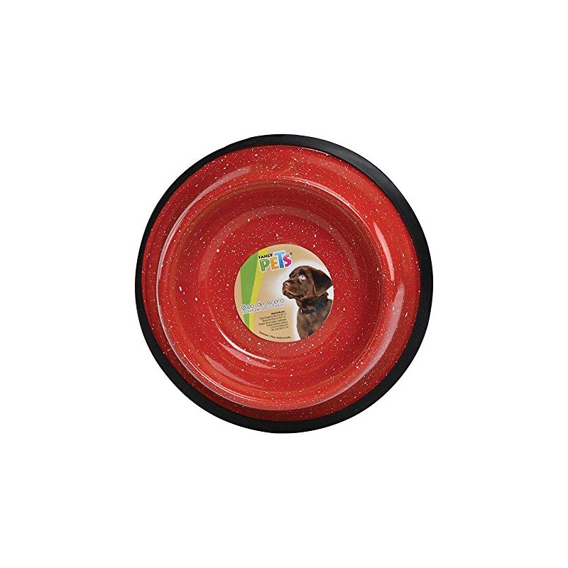 Fancy Pets Plato de Acero Jaspeado para Perro de 32