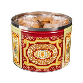 Plow & Hearth Nyakers Sweet and Spicy Gingersnap Cookies - Original Flavor, Nyakers Gingersnap Cookies, Finest Ginger Snaps, Swedish Cookies, Perfect Cookies On-The-Go, Red Gift Tin, 26.45 Ounces