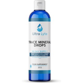 Ultra Lyte Trace Mineral Drops – 237 ml All Natural Complete Mineral Complex Food Supplement – 96 Days Supply – Electrolyte Drops – 72 Trace Minerals (8 oz)