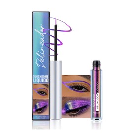 Hxssll Chameleon Eyeliner Eyeshadow,Purple to Blue Shifting Waterproof Eyeliner, Long Lasting High Pigment Glitter Shifting Eyeshadow Eye Makeup, Lridescent Eye liner for Women & Girls 02#