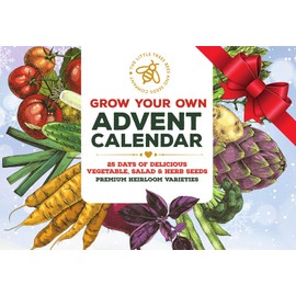 Gardening Gifts Advent Calendar 2023: 25 Premium Vegetable, Salad and Herb Seeds with Twine and Clips for Display, Great for Adults, Kids and the Family