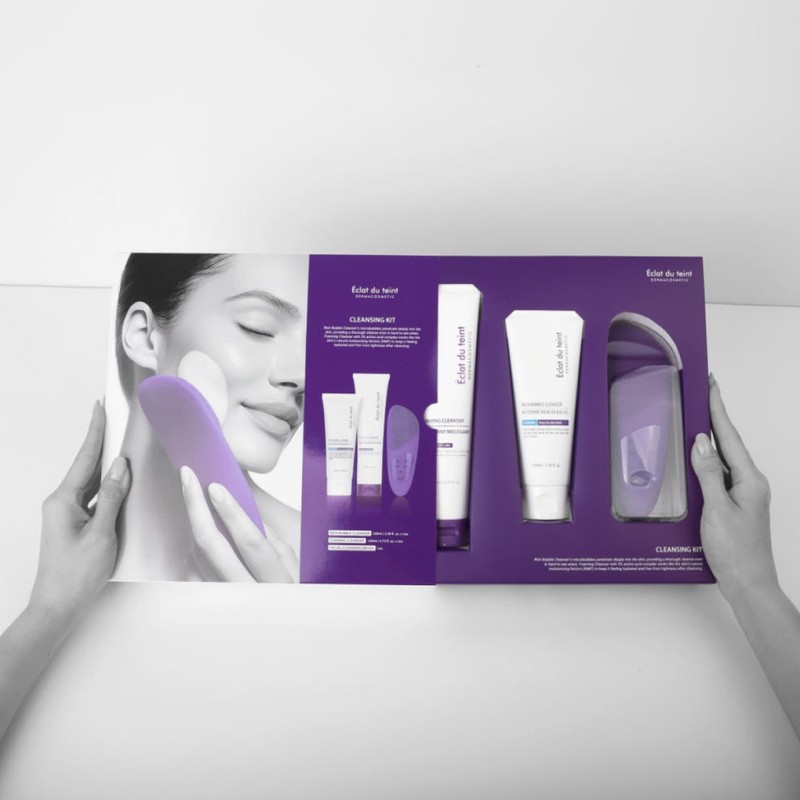 Eclat Dutin Cleansing Kit Rich Foaming Burr Cleanser Premium Facial