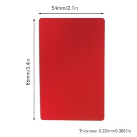 TOPINCN 50 Uds Tarjeta de PresentacióN Comercial, Placa de Aluminio PortáTil Resistente Al Agua Grabado LáSer Tarjeta de Visita para Graduaciones y Regalos Personalizados (Rojo)