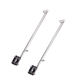 Hoffen 2 PCS Stainless Steel Rail Mount Boat Pulpit Staff, boat yacht marine flag pole(7/8" - 1")