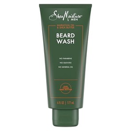 SheaMoisture Lavar la barba para una barba completa aceite de maracuja y manteca de karité para limpiar y refrescar las barbas, 6 onzas