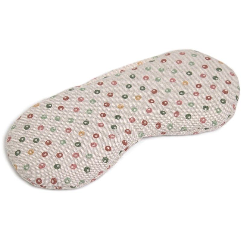 Organic Eye Pillow Lavender & Linseed "Dots" for Relaxation, Cooling,