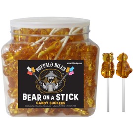Buffalo Bills Honey Bears On A Stick (48-ct tub wrapped Honey suckers made with real honey)
