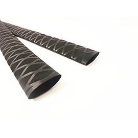 eTekGo X-Tube Heat Shrink Wrap Tubing 39"&64" Lengths for Rod Grips-5 Color 14 Sizes (Black, Diamter：40mm; Length：64")