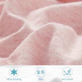 Elegear 2 cooling cushion covers, 65 x 65 cm, Japanese Q-Max > 0.43 Arc-Chill 3.0 cooling fibres with 100% cotton pillowcase, 65 x 65 cm, breathable, super soft cushion cover, pink