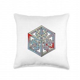 Impossible Cube Throw Pillow