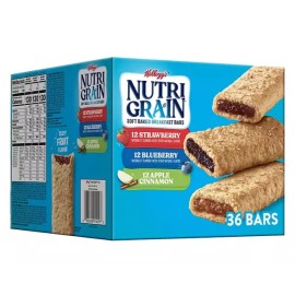 Kellogg's Nutri-Grain Bars Variety Pack (1.3 oz. bar, 36 ct.)