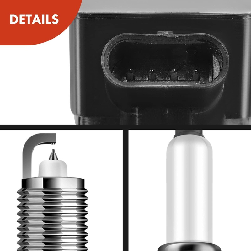 A-Premium Ignition Coils and Spark Plugs Kits Compatible with Hyundai