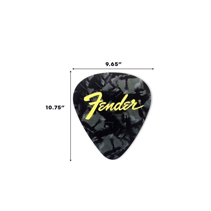 Fender Guitar Pick Silver Metal Sign - Fun Fender Wall