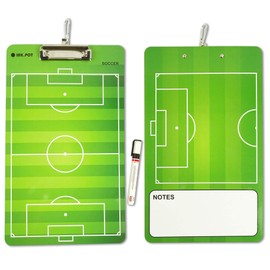 Inkdotpot Coaches Board Dry Erase Double Sided Coaches Clipboard with Marker & Eraser for Soccer,Lacrosse Women,Lacrosse,Base Ball,Ice Hockey,Football,Basketball