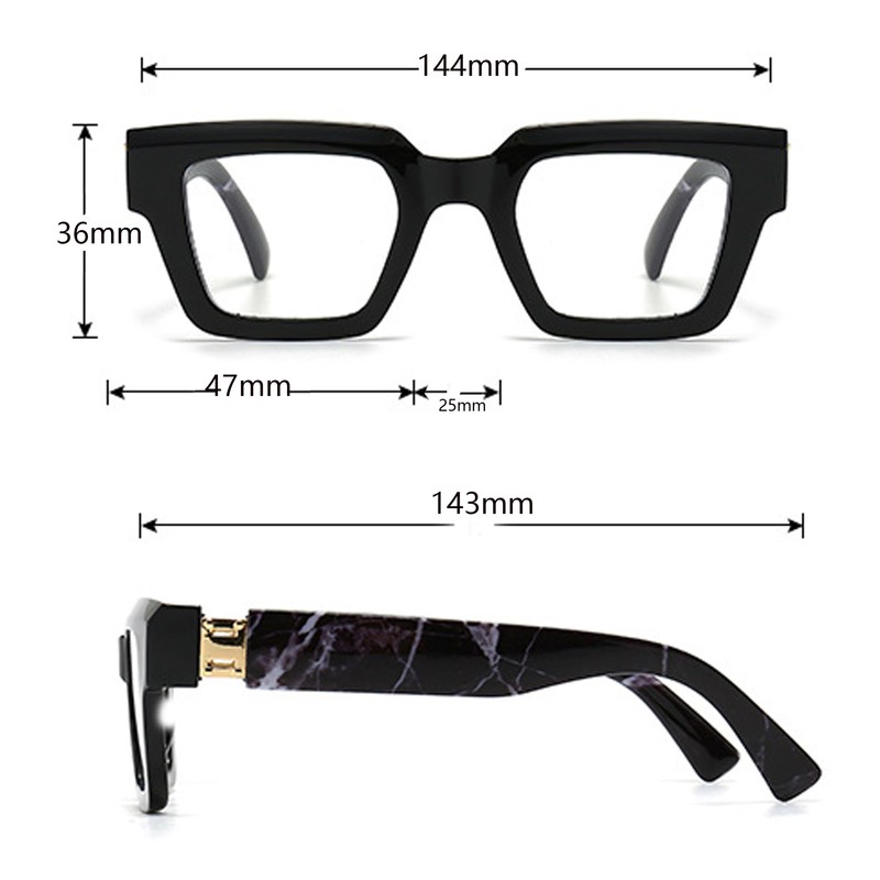 bullabulling Oprah Style Reading Glasses for Women Men, Fashion Square