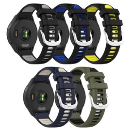 Band for Garmin Forerunner 265, 22mm Quick Release Silicone Replacement Band for Garmin Forerunner 255/ Venu 3/ Venu 2/ Vivoactive 4 (No Tracker)