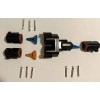 Deutsch black 3-Pin Bus J1939 Y-Adapter Kit, 14-16 AWG with