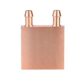 Copper Water Cooling Block,Recuperative Heat Exchanger for Graphics GPU Head CPU,High Heat Transfer Efficiency,Diameter of Internal Channel 6mm Round Hole Channel
